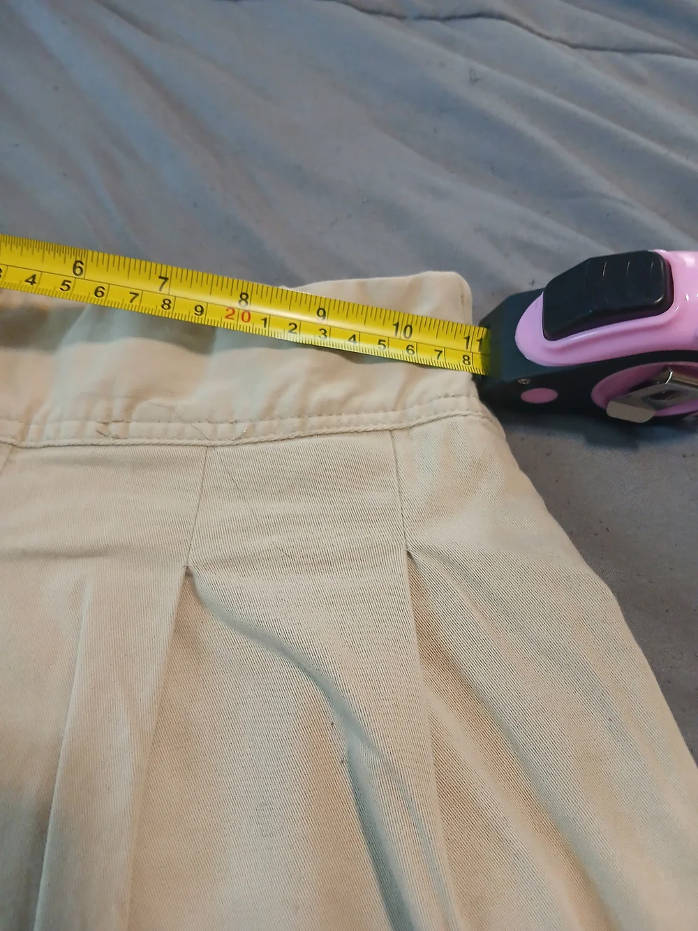 The Children's Place Girls' Khaki Uniform Pleated Skort Sz 10 - 97% Cotton